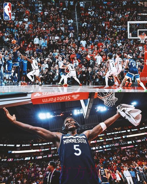 森林狼官方晒爱德华兹赛场照：最多落后19分，主场完成逆转